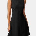 Linda – Boat-Neck High-Waisted Mini Dress