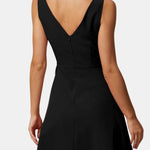 Linda – Boat-Neck High-Waisted Mini Dress