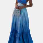Lirena – Cut-Out Cami Backless Long Dress in Blue