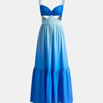 Lirena – Cut-Out Cami Backless Long Dress in Blue