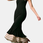 Livia – Black Sweetheart-Neck Bodycon Slip Maxi Dress