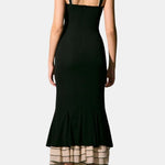 Livia – Black Sweetheart-Neck Bodycon Slip Maxi Dress