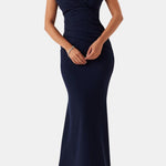 Lyric – Bardot Pleat Sculpted Maxi Dress