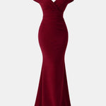 Lyric – Bardot Pleat Sculpted Maxi Dress