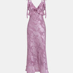 Maddie – Floral Ruffle Tie-Strap Midi Dress