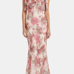 Maddie – Floral Ruffle Tie-Strap Midi Dress