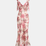 Maddie – Floral Ruffle Tie-Strap Midi Dress