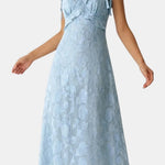 Maddie – Floral Ruffle Tie-Strap Midi Dress
