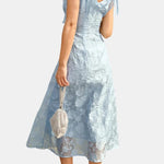 Maddie – Floral Ruffle Tie-Strap Midi Dress