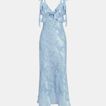 Maddie – Floral Ruffle Tie-Strap Midi Dress