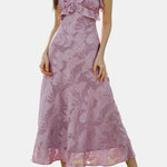 Maddie – Floral Ruffle Tie-Strap Midi Dress
