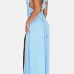 Mae – Plunging Halter Split Long Dress