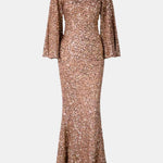 Maren – Sequin Bell Sleeve Mermaid Party Dress