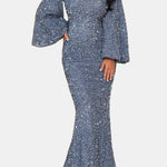 Maren – Sequin Bell Sleeve Mermaid Party Dress
