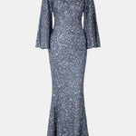 Maren – Sequin Bell Sleeve Mermaid Party Dress