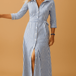 Marevia – Button-Down Belted Maxi Dress