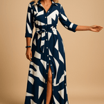 Marevia – Button-Down Belted Maxi Dress