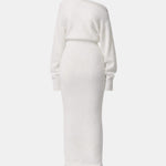 Marigold – Elegant One-Shoulder Knitted Maxi Dress