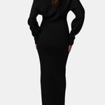 Marigold – Elegant One-Shoulder Knitted Maxi Dress