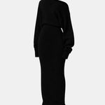 Marigold – Elegant One-Shoulder Knitted Maxi Dress