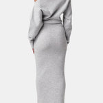 Marigold – Elegant One-Shoulder Knitted Maxi Dress
