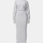 Marigold – Elegant One-Shoulder Knitted Maxi Dress