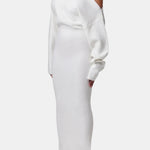 Marigold – Elegant One-Shoulder Knitted Maxi Dress