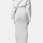 Marigold – Elegant One-Shoulder Knitted Maxi Dress