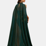 Marina - Sequin Cape Mermaid Evening Dress