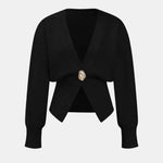 Marta - V-Neck Knit Sweater Cardigan