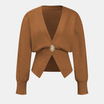 Marta - V-Neck Knit Sweater Cardigan
