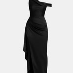Milana – Elegant One-Shoulder Maxi Dress with Split