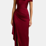Milana – Elegant One-Shoulder Maxi Dress with Split