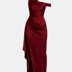 Milana – Elegant One-Shoulder Maxi Dress with Split
