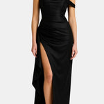 Milana – Elegant One-Shoulder Maxi Dress with Split
