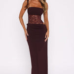 Mirella – Sleeveless Lace Maxi Dress