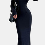 Miyah – Long Sleeve Hooded Long Dress