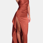 Monroe – One Shoulder Ruched Cocktail Dress
