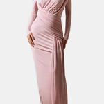 Nalani – Asymmetric Ruched Luxury Maxi Dress