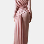 Nalani – Asymmetric Ruched Luxury Maxi Dress