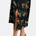 Neriah – Black V-Neck Floral Maxi Dress for Effortless Elegance