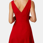 Nerissa – Boat Neck High Waisted Mini Dress