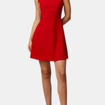 Nerissa – Boat Neck High Waisted Mini Dress