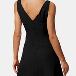 Nerissa – Boat Neck High Waisted Mini Dress