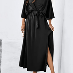 Nikoleta – V-Neck Satin Maxi Dress