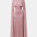 Noora – Cape Overlay Evening Gown