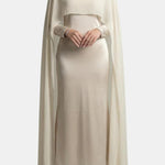 Zahira – Cape Overlay Modest Chiffon Dress