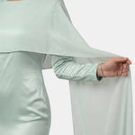Noora – Cape Overlay Evening Gown