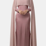 Noora – Cape Overlay Evening Gown