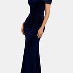 Novalee – One-Shoulder Maxi Dress with Sculpted Elegance